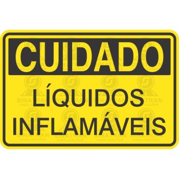 Cuidado - líquidos inflmáveis